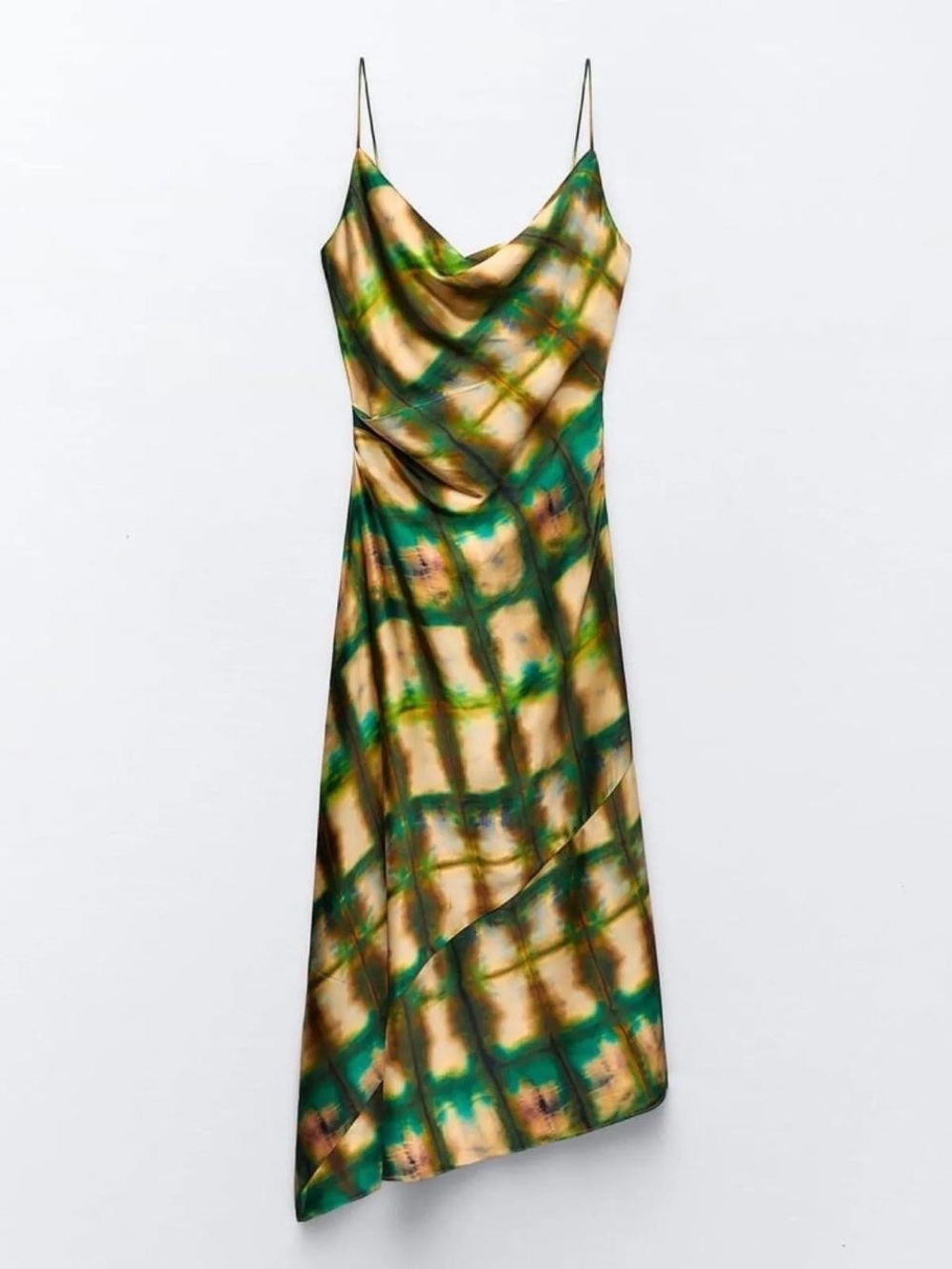ZARA Satin Effect Print Dress